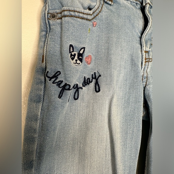 Bundle of 2 Girls Gymboree Hapy Day Embroidered denim and Justice joggers Size 6 - Picture 6 of 16